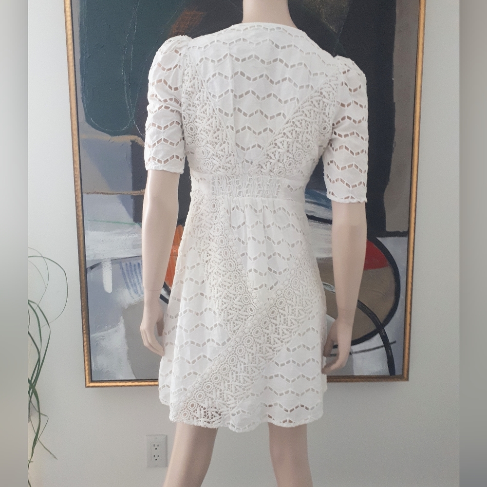 The Kooples | Embroidered Fit-And-Flare Mini Dress - Picture 6 of 16